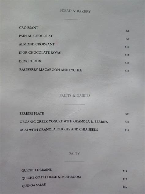 dior restaurant menu|Dior restaurant miami fl.